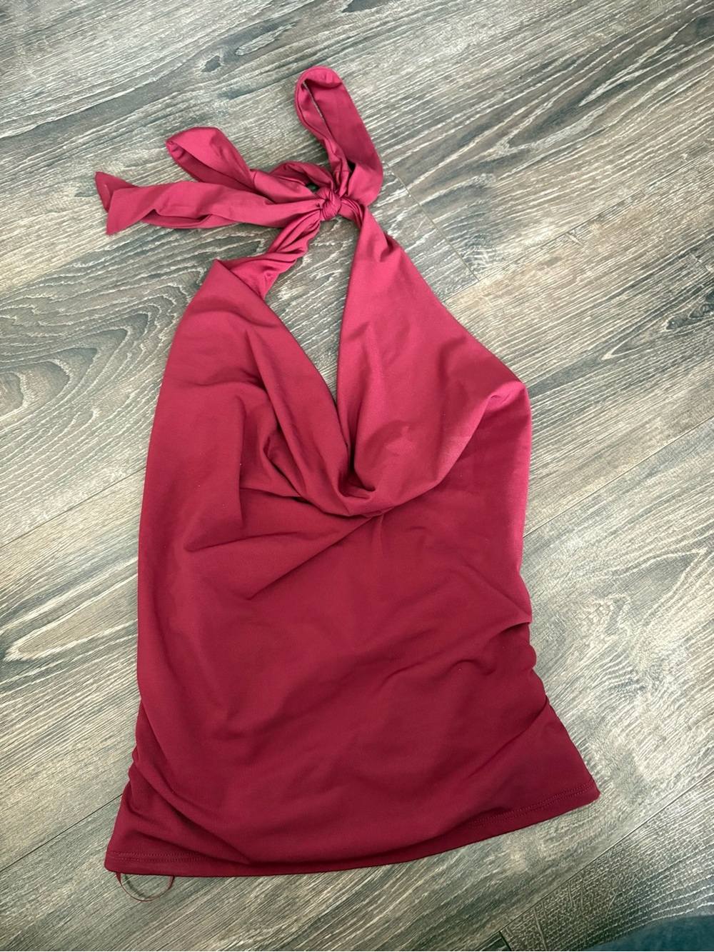 Garage Cowl Halter Top - Wine